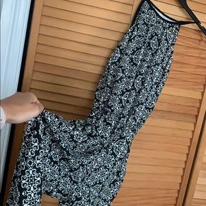 Black and white patterned jumpsuit